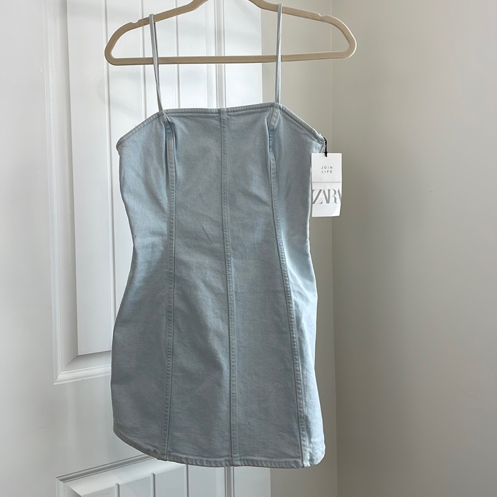 Zara denim mini dress